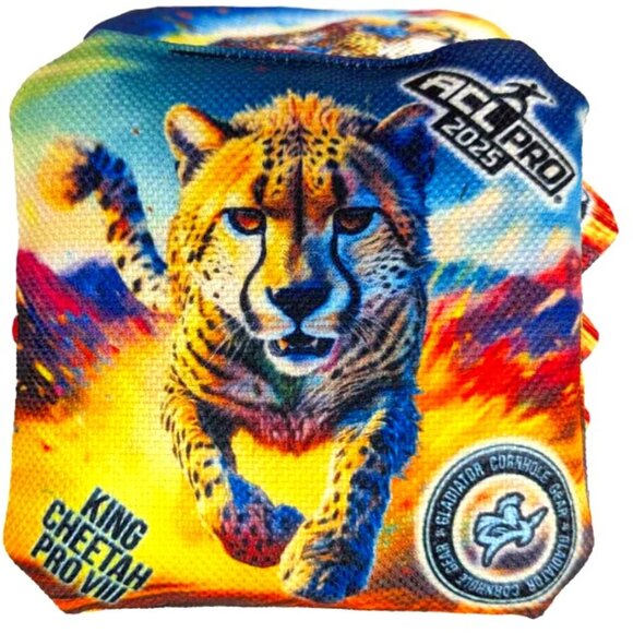 Gladiator Cornhole Gear 2025 King Cheetah Pro Bags & Sidekick carrying case - Picture 1 of 5